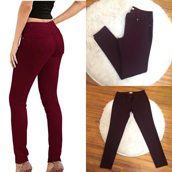 New York & Co Berry Wine Thick jegging Jeans - Picture 1 of 4